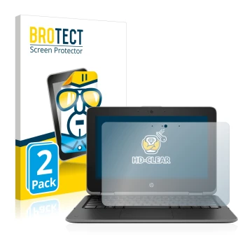 Parte frontale di una confezione del prodotto con il logo del marchio BROTECT. Accanto è raffigurato il dispositivo HP ProBook