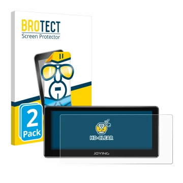 Parte frontale di una confezione del prodotto con il logo del marchio BROTECT. Accanto è raffigurato il dispositivo Joying 4G 