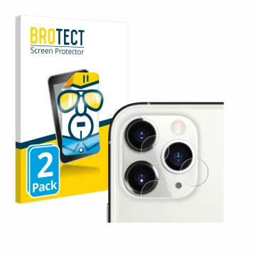 Parte frontale di una confezione del prodotto con il logo del marchio BROTECT. Accanto è raffigurato il dispositivo Apple iPho