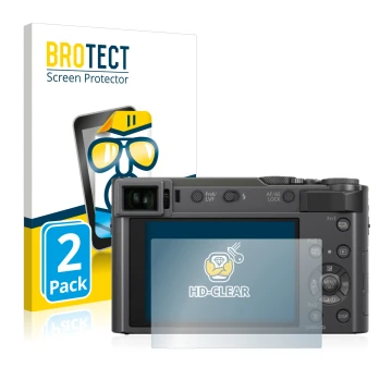 Parte frontale di una confezione del prodotto con il logo del marchio BROTECT. Accanto è raffigurato il dispositivo Panasonic 