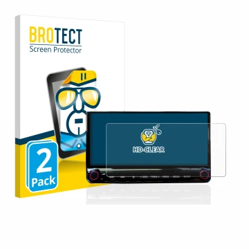 Parte frontale di una confezione del prodotto con il logo del marchio BROTECT. Accanto è raffigurato il dispositivo Kia XCeed 