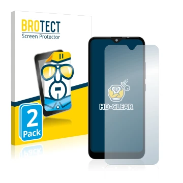 Parte frontale di una confezione del prodotto con il logo del marchio BROTECT. Accanto è raffigurato il dispositivo Gigaset GS