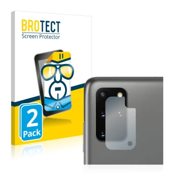 Parte frontale di una confezione del prodotto con il logo del marchio BROTECT. Accanto è raffigurato il dispositivo Samsung Ga