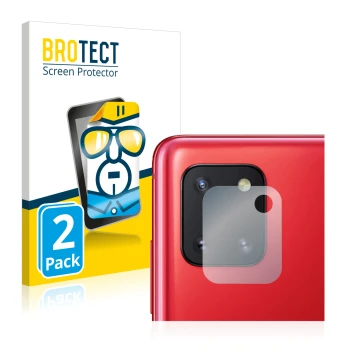 Parte frontale di una confezione del prodotto con il logo del marchio BROTECT. Accanto è raffigurato il dispositivo Samsung Ga