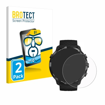 Parte frontale di una confezione del prodotto con il logo del marchio BROTECT. Accanto è raffigurato il dispositivo Suunto 7 c