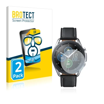 Parte frontale di una confezione del prodotto con il logo del marchio BROTECT. Accanto è raffigurato il dispositivo Samsung Ga