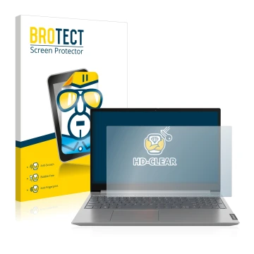 Parte frontale di una confezione del prodotto con il logo del marchio BROTECT. Accanto è raffigurato il dispositivo Lenovo Thi