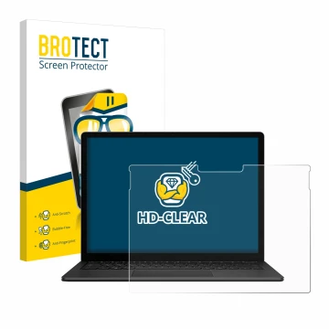 Parte frontale di una confezione del prodotto con il logo del marchio BROTECT. Accanto è raffigurato il dispositivo Microsoft 