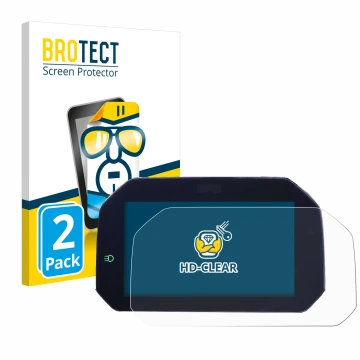 Parte frontale di una confezione del prodotto con il logo del marchio BROTECT. Accanto è raffigurato il dispositivo BMW F850GS