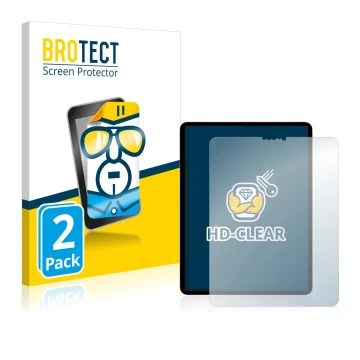 Parte frontale di una confezione del prodotto con il logo del marchio BROTECT. Accanto è raffigurato il dispositivo Apple iPad