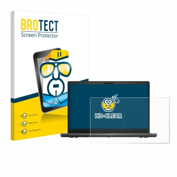 Parte frontale di una confezione del prodotto con il logo del marchio BROTECT. Accanto è raffigurato il dispositivo Dell Latit