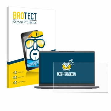 Parte frontale di una confezione del prodotto con il logo del marchio BROTECT. Accanto è raffigurato il dispositivo Dell Latit