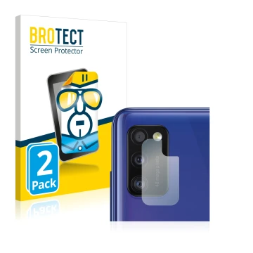 Parte frontale di una confezione del prodotto con il logo del marchio BROTECT. Accanto è raffigurato il dispositivo Samsung Ga