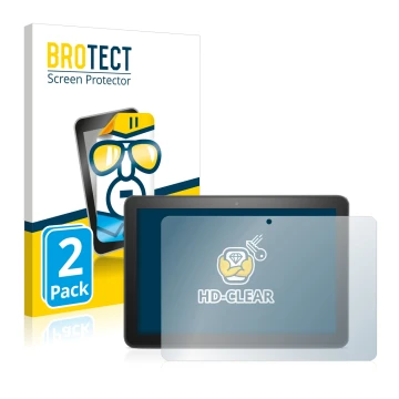 Parte frontale di una confezione del prodotto con il logo del marchio BROTECT. Accanto è raffigurato il dispositivo Amazon Fir