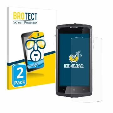 Parte frontale di una confezione del prodotto con il logo del marchio BROTECT. Accanto è raffigurato il dispositivo GoClever Q