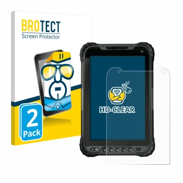 Parte frontale di una confezione del prodotto con il logo del marchio BROTECT. Accanto è raffigurato il dispositivo UniStrong 