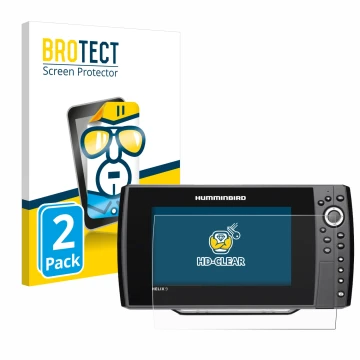 Parte frontale di una confezione del prodotto con il logo del marchio BROTECT. Accanto è raffigurato il dispositivo Humminbird