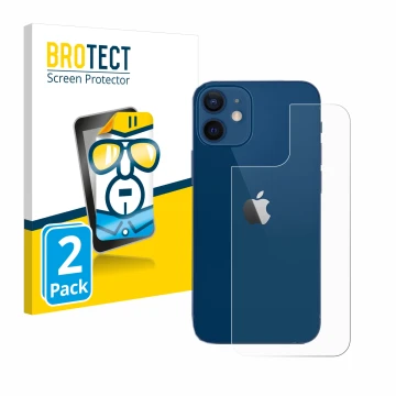 Parte frontale di una confezione del prodotto con il logo del marchio BROTECT. Accanto è raffigurato il dispositivo Apple iPho