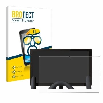 Parte frontale di una confezione del prodotto con il logo del marchio BROTECT. Accanto è raffigurato il dispositivo Peloton Bi