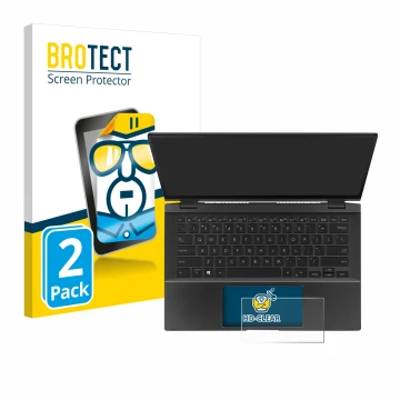 Parte frontale di una confezione del prodotto con il logo del marchio BROTECT. Accanto è raffigurato il dispositivo ASUS ZenBo