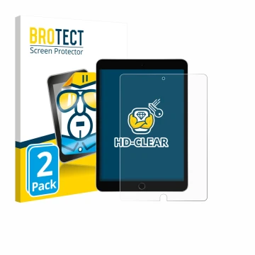 Parte frontale di una confezione del prodotto con il logo del marchio BROTECT. Accanto è raffigurato il dispositivo Apple iPad