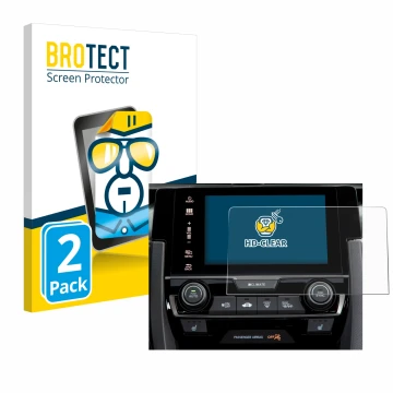 Parte frontale di una confezione del prodotto con il logo del marchio BROTECT. Accanto è raffigurato il dispositivo Honda Civi