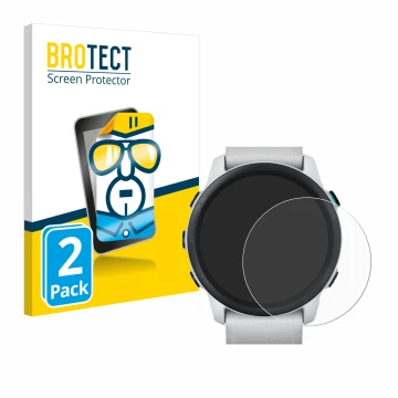 Parte frontale di una confezione del prodotto con il logo del marchio BROTECT. Accanto è raffigurato il dispositivo Garmin For