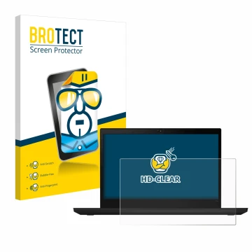 Parte frontale di una confezione del prodotto con il logo del marchio BROTECT. Accanto è raffigurato il dispositivo Lenovo Thi