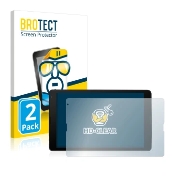 Parte frontale di una confezione del prodotto con il logo del marchio BROTECT. Accanto è raffigurato il dispositivo MEDION Lif