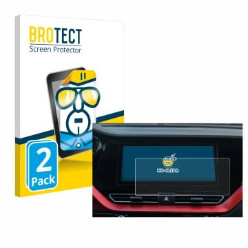 Parte frontale di una confezione del prodotto con il logo del marchio BROTECT. Accanto è raffigurato il dispositivo Kia E-Niro