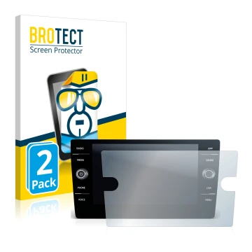 Parte frontale di una confezione del prodotto con il logo del marchio BROTECT. Accanto è raffigurato il dispositivo Volkswagen