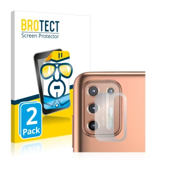 Parte frontale di una confezione del prodotto con il logo del marchio BROTECT. Accanto è raffigurato il dispositivo Motorola M