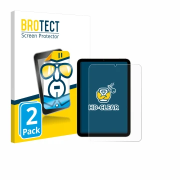 Parte frontale di una confezione del prodotto con il logo del marchio BROTECT. Accanto è raffigurato il dispositivo Apple iPad