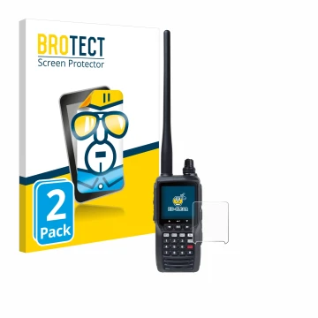 Parte frontale di una confezione del prodotto con il logo del marchio BROTECT. Accanto è raffigurato il dispositivo Yaesu FTA-