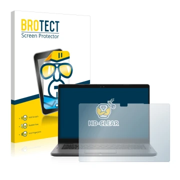 Parte frontale di una confezione del prodotto con il logo del marchio BROTECT. Accanto è raffigurato il dispositivo Dell Latit