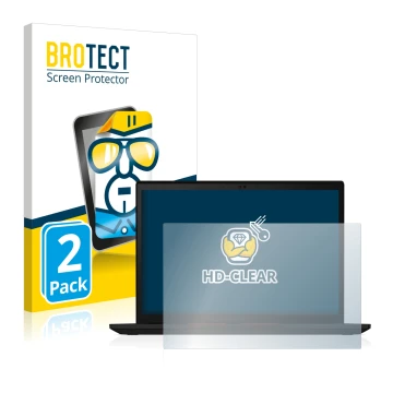 Parte frontale di una confezione del prodotto con il logo del marchio BROTECT. Accanto è raffigurato il dispositivo Lenovo Thi