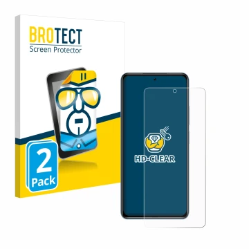 Parte frontale di una confezione del prodotto con il logo del marchio BROTECT. Accanto è raffigurato il dispositivo Xiaomi Poc