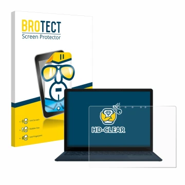 Parte frontale di una confezione del prodotto con il logo del marchio BROTECT. Accanto è raffigurato il dispositivo Microsoft 