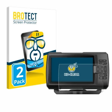 Parte frontale di una confezione del prodotto con il logo del marchio BROTECT. Accanto è raffigurato il dispositivo Garmin Str