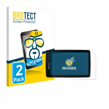 Parte frontale di una confezione del prodotto con il logo del marchio BROTECT. Accanto è raffigurato il dispositivo BMW Naviga