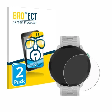 Parte frontale di una confezione del prodotto con il logo del marchio BROTECT. Accanto è raffigurato il dispositivo Garmin For