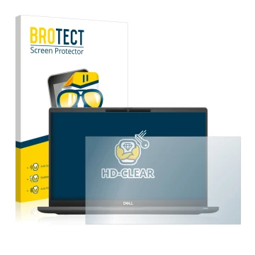 Parte frontale di una confezione del prodotto con il logo del marchio BROTECT. Accanto è raffigurato il dispositivo Dell Latit