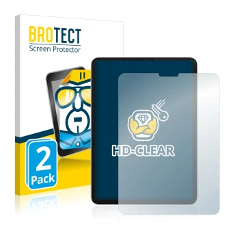 Parte frontale di una confezione del prodotto con il logo del marchio BROTECT. Accanto è raffigurato il dispositivo Apple iPad