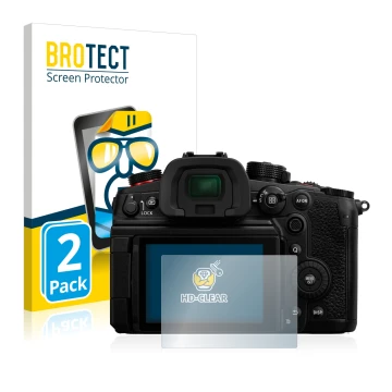 Parte frontale di una confezione del prodotto con il logo del marchio BROTECT. Accanto è raffigurato il dispositivo Panasonic 