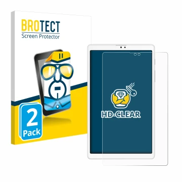Parte frontale di una confezione del prodotto con il logo del marchio BROTECT. Accanto è raffigurato il dispositivo Samsung Ga