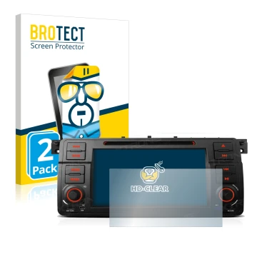 Parte frontale di una confezione del prodotto con il logo del marchio BROTECT. Accanto è raffigurato il dispositivo Xtrons PQ7