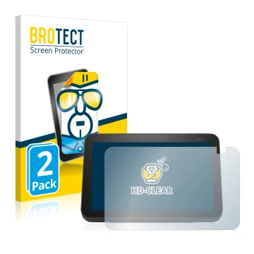 Parte frontale di una confezione del prodotto con il logo del marchio BROTECT. Accanto è raffigurato il dispositivo Amazon Ech