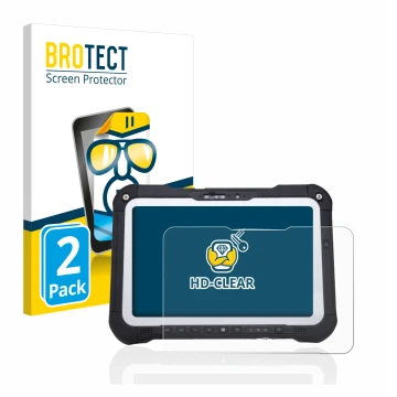 Parte frontale di una confezione del prodotto con il logo del marchio BROTECT. Accanto è raffigurato il dispositivo Panasonic 