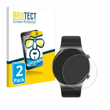 Parte frontale di una confezione del prodotto con il logo del marchio BROTECT. Accanto è raffigurato il dispositivo Huawei Wat