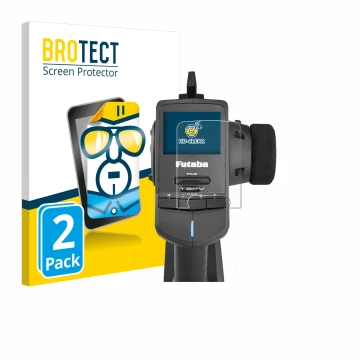 Parte frontale di una confezione del prodotto con il logo del marchio BROTECT. Accanto è raffigurato il dispositivo Futaba T3P